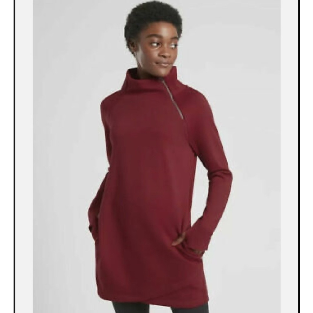 Athleta Burgundy Cowl Neck Sweater